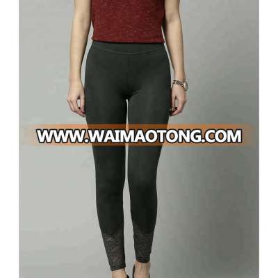 Outer Wear Party Seamless Solid Ladies Legging